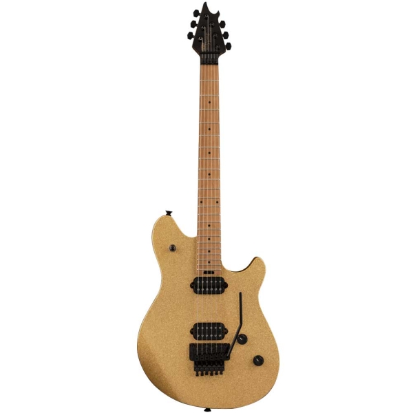 EVH Wolfgang WG Standard Gold Sparkle Baked Maple Fingerboard Electric Guitar 5107003518 with Gig Bag