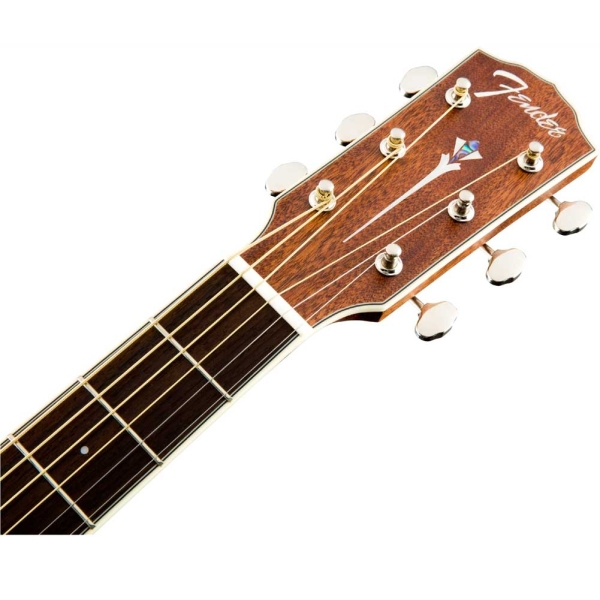 Fender PM-2 All MH Paramount Series Ovangkol Fingerboard Parlor Acoustic Guitar with Hardshell Case All Mahogany 0970320322