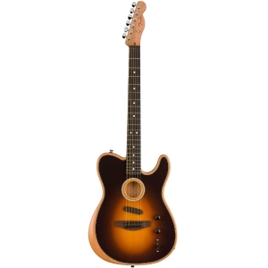 Fender Acoustasonic Player Telecaster Rosewood Fingerboard Electric Guitar with Deluxe 1225 Gig Bag Shadow Burst 0972213260