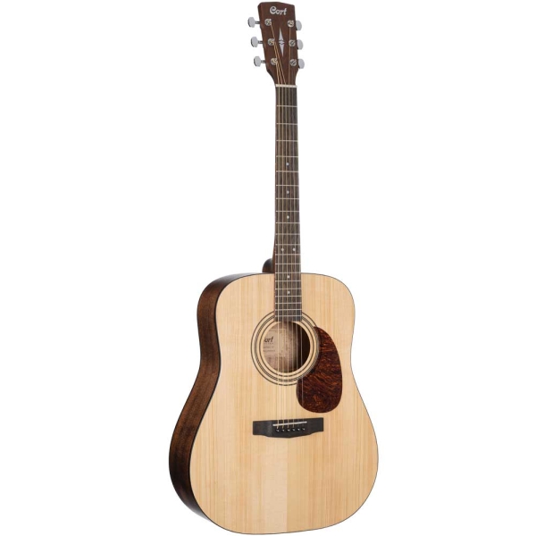 Cort Earth60 OP Open Pore Dreadnought Body Merbau Fingerboard Solid Sitka Spruce Top Acoustic Guitar with Gig Bag