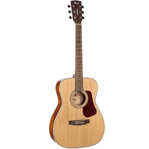 Cort L100C NS Natural Satin Concert Body Solid Spruce Top Acoustic Guitar with Gig Bag