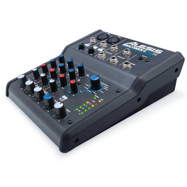 Alesis MultiMix 4 USB FX 4 Channel Mixer with Effects and USB Audio Interface