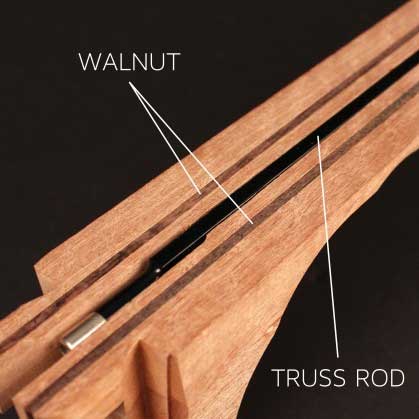 Walnut Reinforced Neck