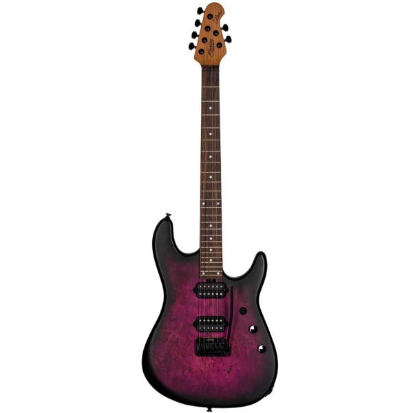 Sterling RICHARDSON 6 CPBS Cosmic Purple Burst Satin by Music Man Richardson Cutlass 6 String Electric Guitar with Gig Bag