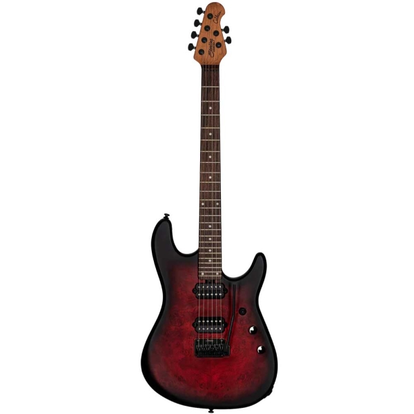 Sterling RICHARDSON 6 DSBS Dark Scarlet Burst Satin by Music Man Richardson Cutlass 6 String Electric Guitar with Gig Bag