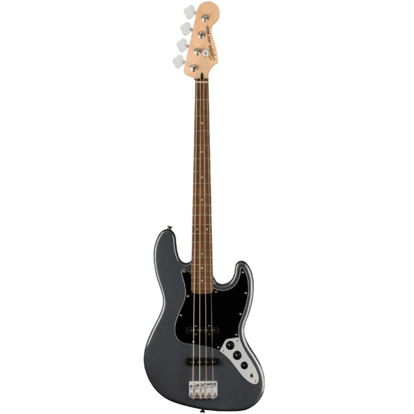 Fender Squier Affinity Jazz Bass Laurel Fingerboard SS 4 String Bass guitar with Gig Bag Charcoal Frost Metallic 378601569