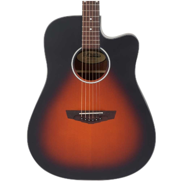 D`Angelico Premier Bowery LS Satin Vintage Sunburst Cutaway Body Electro Acoustic Guitar with Gig Bag DAPLSD500SVSBCP