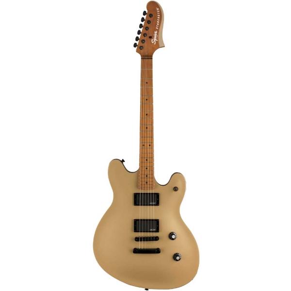 Fender Squier Contemporary Active Stratocaster SG HH Roasted Maple Fingerboard Electric Guitar with Gig Bag Shoreline Gold 0370471544