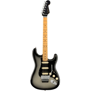 Fender Ultra Luxe Stratocaster Maple Fingerboard Floyd Rose HSS Electric Guitar with Deluxe Hardshell Silverburst 0118070710