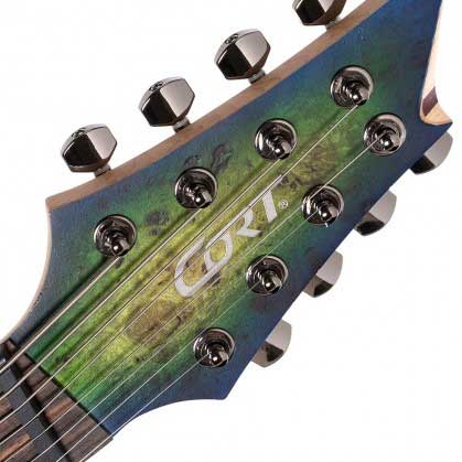 Cort KX508MS II MBB Mariana Blue Burst Macassar Ebony Fingerboard KX Series Multi-Scale Electric Guitar 8 Strings with Gig Bag