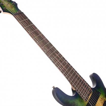 Cort KX508MS II MBB Mariana Blue Burst Macassar Ebony Fingerboard KX Series Multi-Scale Electric Guitar 8 Strings with Gig Bag