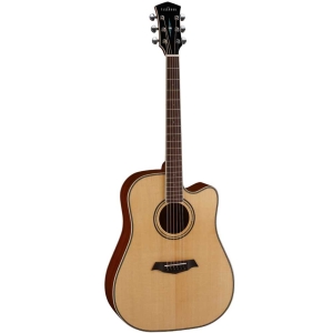 Parkwood P660 Natural Dreadnought Cutaway All Solid Wood Fishman Matrix Pickup EQ Electro Acoustic Guitar with Hardcase