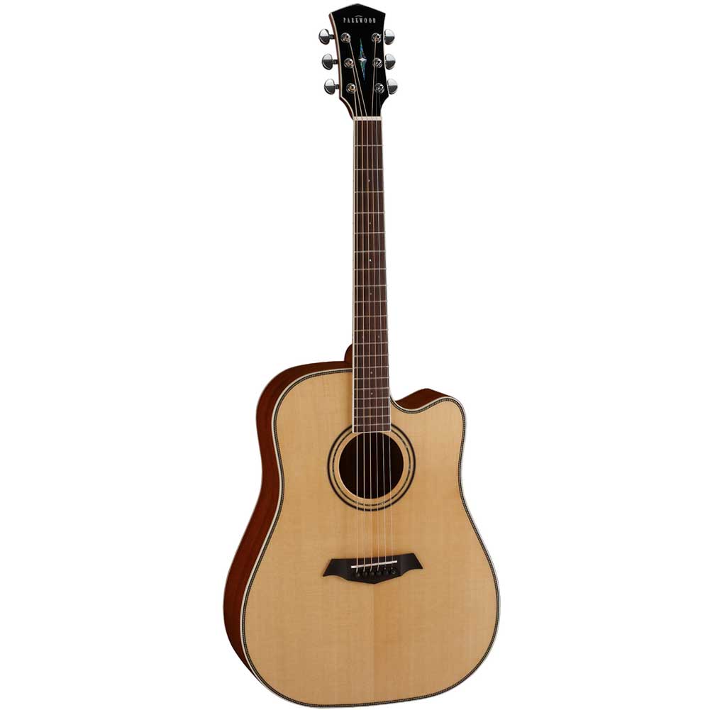 Parkwood P660 Natural Dreadnought Cutaway All Solid Wood Fishman Matrix Pickup EQ Electro Acoustic Guitar with Hardcase