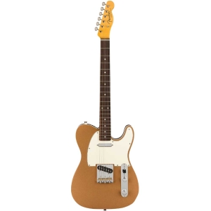 Fender Japanese JV Modified 60s Custom Telecaster Rosewood Fingerboard SS Electric Guitar with Gig Bag Firemist Gold 0251900353