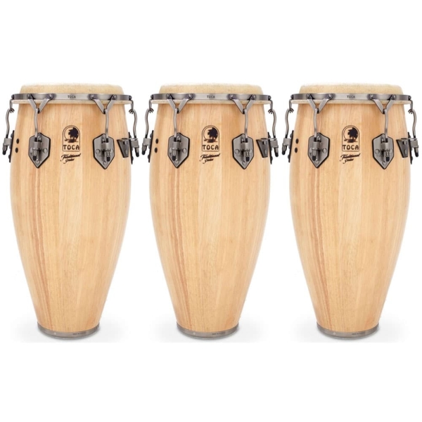 Toca 3911N Traditional Conga 11" & 11.75" & 12.5" Nat Set of 3 Pcs without Stand