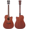 D`Angelico Premier Bowery LS Aged Mahogany Cutaway Body Electro Acoustic Guitar with Gig Bag DAPLSD500MAHCP
