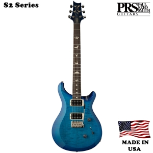 PRS S2 Custom 24 C4M4F2HTIBTLB Rosewood Fingerboard Electric Guitar 6 String with Gig Bag Laser Blue 110061::LB