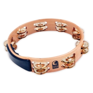 Toca T1010-AB Players series 10" Wood Double Row Tambourine Brass
