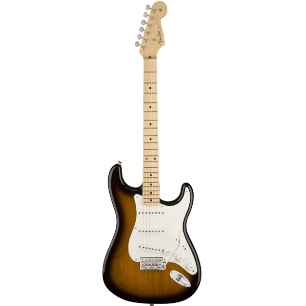 Fender American Original 50s Stratocaster Maple SSS 2-Color Sunburst Electric Guitar with Vintage-Style Hardshell 0110112803.