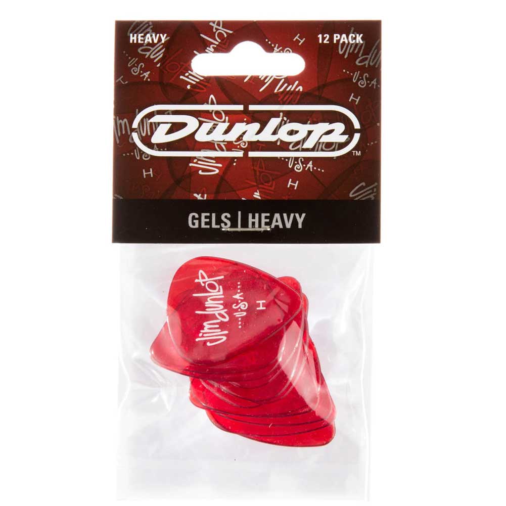 Dunlop Gels Red Heavy 486PHV 12 Pcs Player's Pack picks