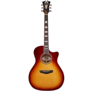 D`Angelico Premier Gramercy Iced Tea Burst Grand Auditorium Single Cutaway Electro Acoustic Guitar DAPG200ITBAPS