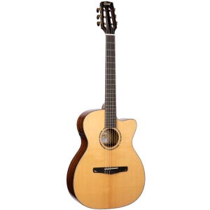 Cort Gold OC8 Nat Nylon Orchestra Model Body Electro Acoustic Classical Guitar Fishman Flex Blend System with Deluxe Soft-Side Case