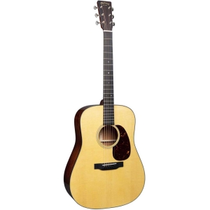 Martin D-18 Natural Dreadnought Standard series Acoustic Guitar with Molded Hardshell 10D18