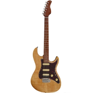 Sire Larry Carlton S7 FM Nat Signature series Flame Maple Top Roasted Maple Neck HSS Electric Guitar with Gig Bag Updated Natural Color