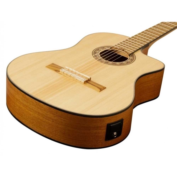 Valencia VC314CE Antique Natural 4/4 Size 300 Series Cutaway Electro Classical Guitar with Truss Rod VC314CEANAT