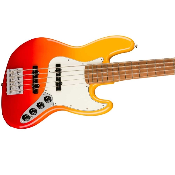 Fender Player Plus Jazz Bass V Active Passive Toggle Pau Ferro Fingerboard SS 5 String Bass Guitar with Gig Bag Tequila Sunrise 0147383387