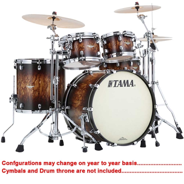 Tama Starclassic Maple MA42TZBNS MBB 5 Pcs Shell Pack Drumkit Lacquer Finish Molten Satin Brown Burst MA42TZBNS-MBB+ MAS1455BN-MBB