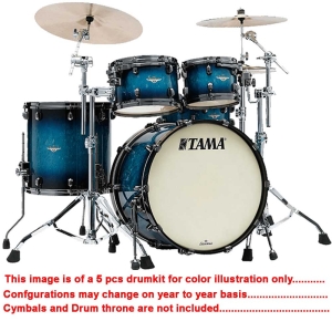 Tama Starclassic Maple MA42TZBNS MEB 6 Pcs 22" Drum Shell Pack Lacquer Finish Molten Electric Blue Burst MA42TZBNS-MEB + MAF1414BN-MEB + MAS1455BN-MEB