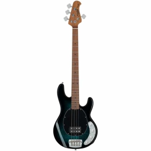 Sterling RAY34FM-TL-M2 Teal by Music Man Stingray 4 String Bass Guitar