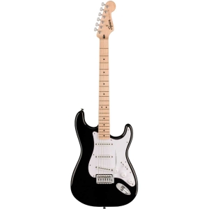 Fender Squier Sonic Stratocaster Maple SSS Electric Guitar Black 0373152506
