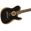 Fender American Acoustasonic Telecaster Electric Guitar with Deluxe Gig Bag Ebony Black 0972013206