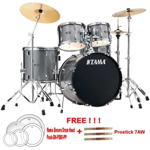 Tama Stagestar SG52KH5C CSS 5 Pcs 22" Drum Kit with 14"Hi-hat 16"Crash Cymbals Throne Extra Drum Heads Drum Sticks & Hardware