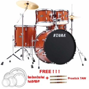Tama Stagestar SG52KH5C SCS 5 Pcs 22" Drum Kit with 14"Hi-hat 16"Crash Cymbals Throne Extra Drum Heads Drum Sticks & Hardware