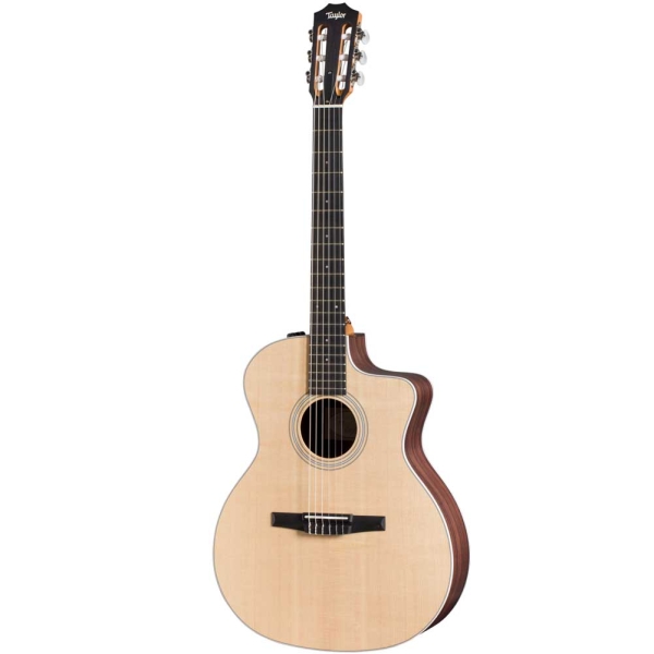 Taylor 214ce-N Nat Sitka Spruce Top Expression System 2 Electro Acoustic Classical Guitar with Gig Bag