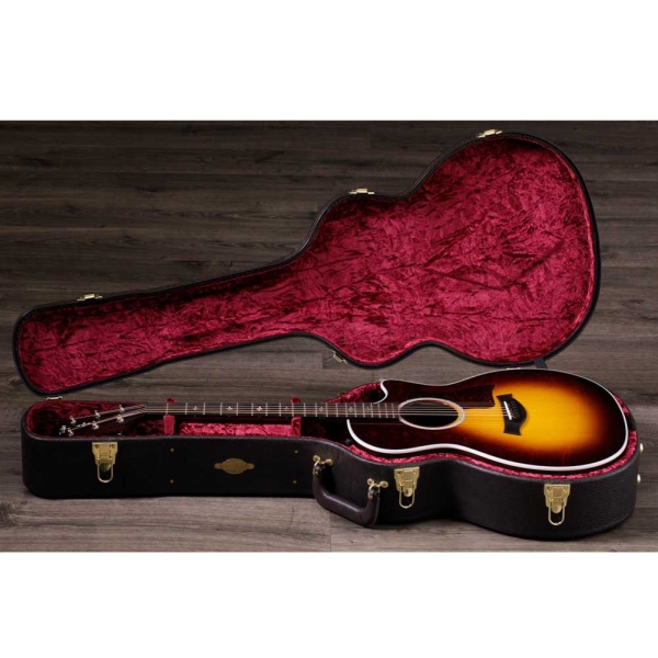 Taylor 414ce-R Tobacco Sunburst Top Sitka Spruce Top V-Class Expression System 2 Electro Acoustic Guitar with Deluxe Hardshell Brown Case