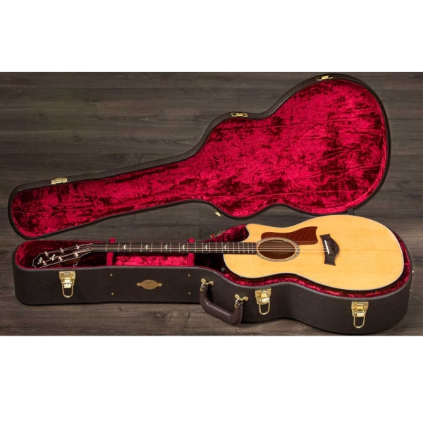 Taylor 614ce Sitka Spruce Top V-Class Expression System 2 Electro Acoustic Guitar with Deluxe Hardshell Brown Case