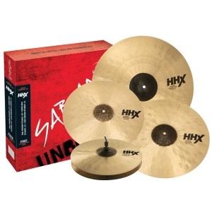 Sabian HHX Complex Promotional Set Pack 14″ Hi-Hat 16″ Thin Crash 20″ Ride Cymbals and Free 18" Crash Set 15005XCNP