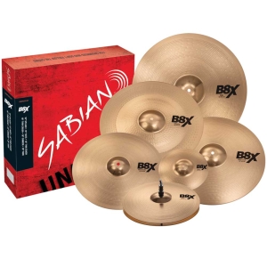 Sabian B8X Complete Set Pack 10" Splash 14″ Hi-Hat 16″ Thin Crash 18″ Thin Crash 18″ China 20″ Ride Cymbals Set 45006X
