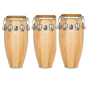 Toca 4611NW Custom Deluxe Conga 11" and 11.75" and 12.5" Natural Wood Set of 3 Pcs without stand