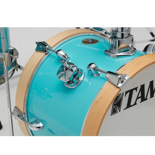 Tama Club Jam Flyer Kit LJK44H4 AQB Unicolor Wrap Finish 4 Pcs Drum Kit