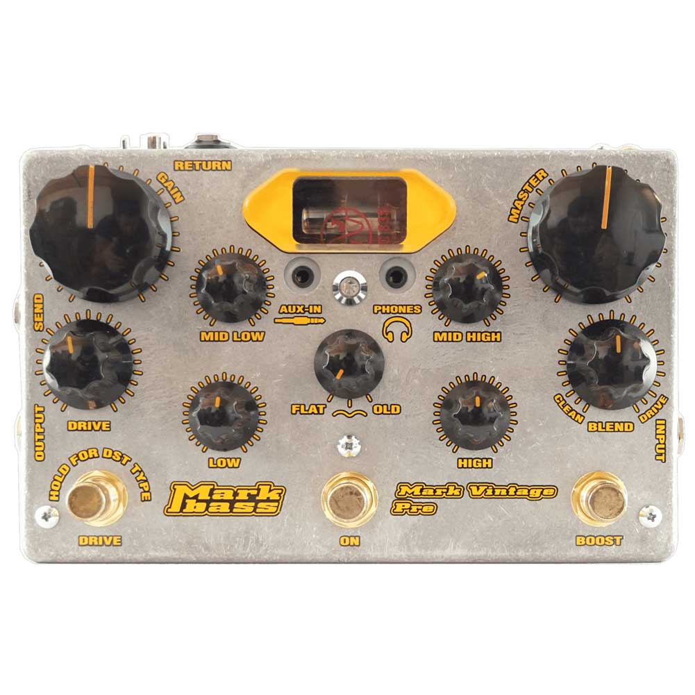 Markbass Mark Vintage Pre Tube Bass Preamp Pedal Metal MBH120006Yv Markbass Mark Vintage Pre Tube Bass Preamp Pedal Metal MBH120006Y