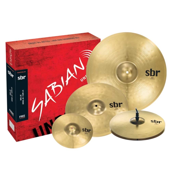 Sabian SBR Promotional Set 14″ Hats 16″ Crash 20″ Ride FREE 10″ Splash SBR5003G