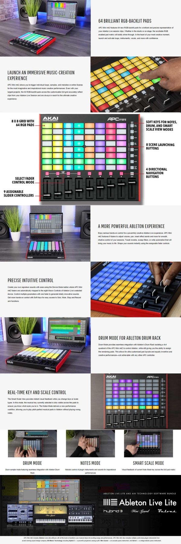 Akai Professional APC Mini Mk 2 Performance Controller for Ableton Live ...