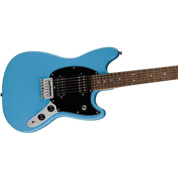 Fender Squier Sonic Mustang Indian Laurel HH Electric Guitar with Gig Bag California Blue 0373701526