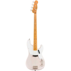 Fender Squier Classic Vibe 50s Precision Bass Maple Fingerboard 4 String Bass Guitar with Gig Bag White Blonde 0374500501
