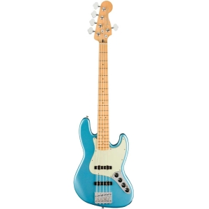 Fender Player Plus Jazz Bass V Active Passive Toggle Maple Fingerboard SS 5 String Bass Guitar with Gig Bag Opal Spark 0147382395